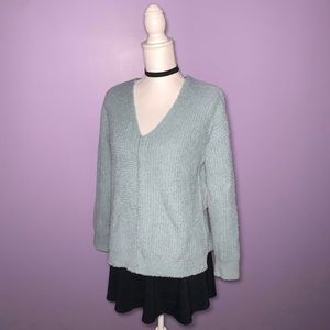 NWT Cupcakes & Cashmere Blue Fuzzy Sweater